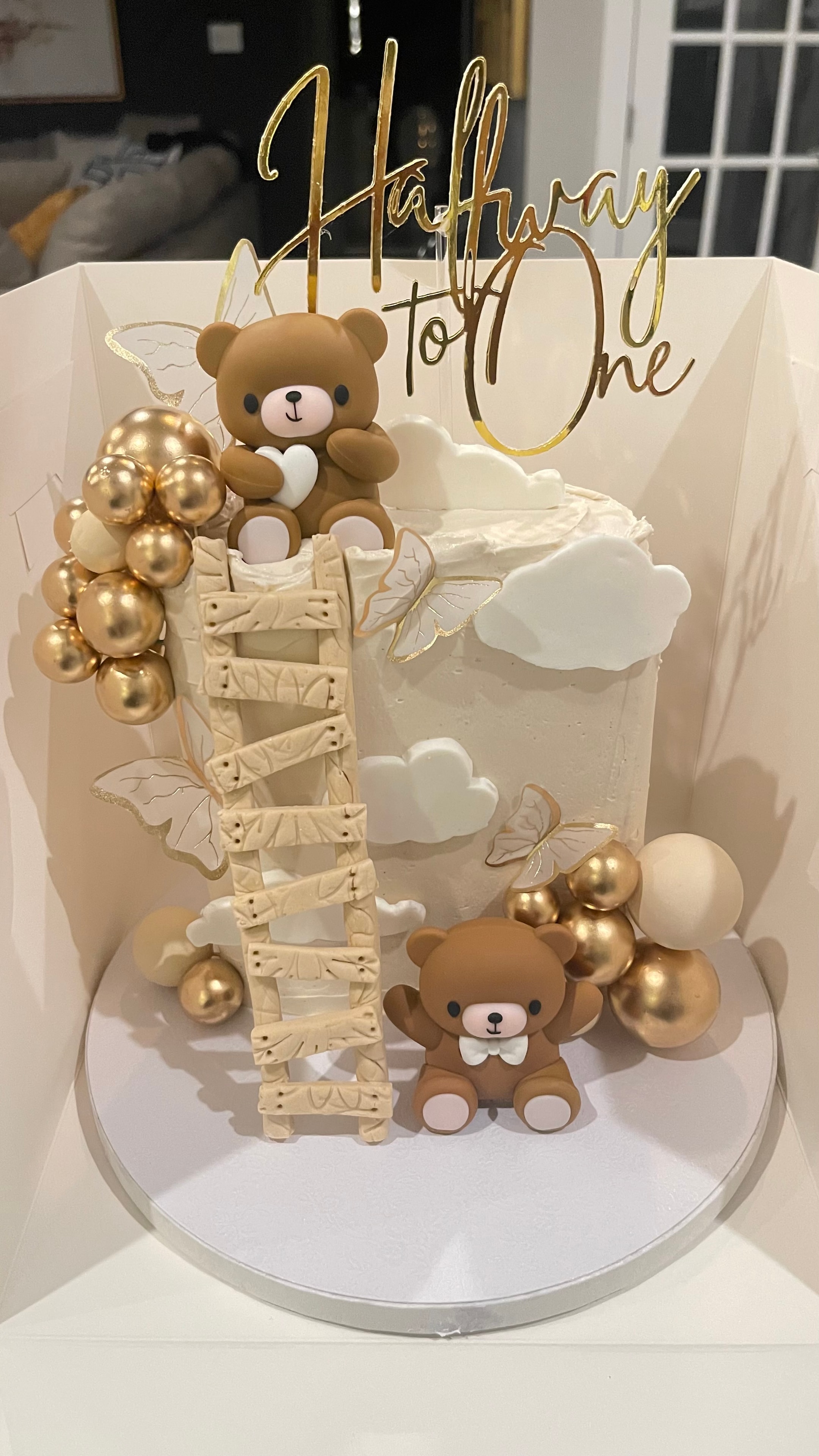 Custom graduation cake with photo print and "Finally Done" message