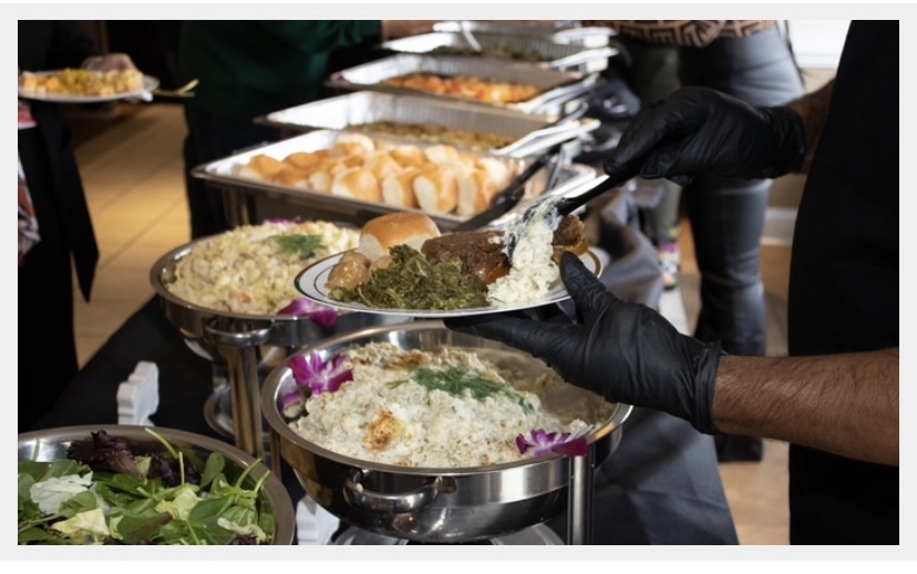 Party tray catering spread